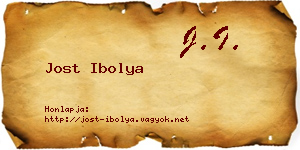 Jost Ibolya névjegykártya